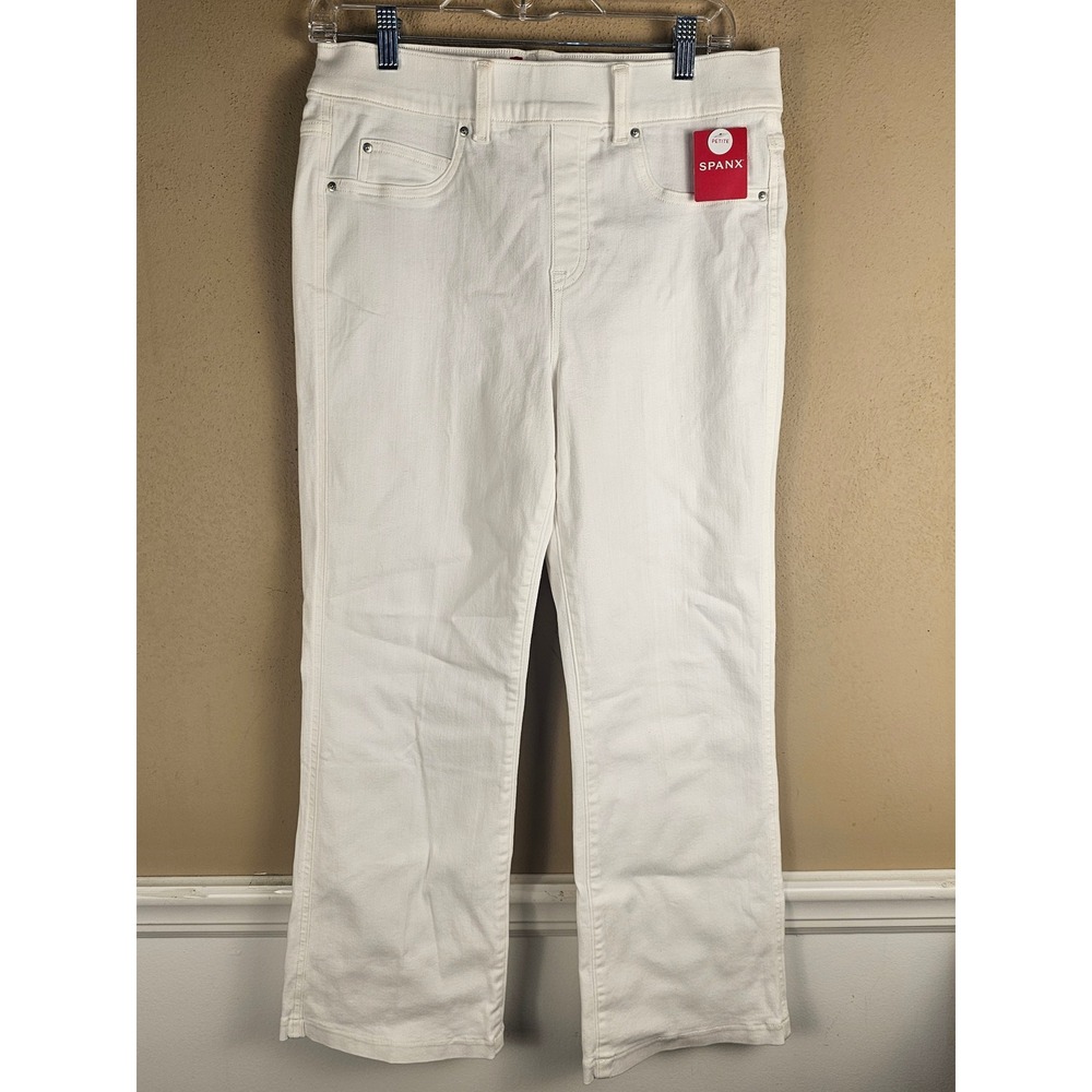 NWT Spanx Womens White Kick Flare Jeans‎ Large